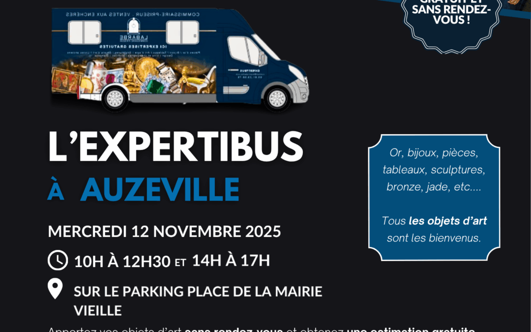 Faites expertiser vos objets d’art à l’Expertibus le 12 novembre place de la Mairie-Vieille