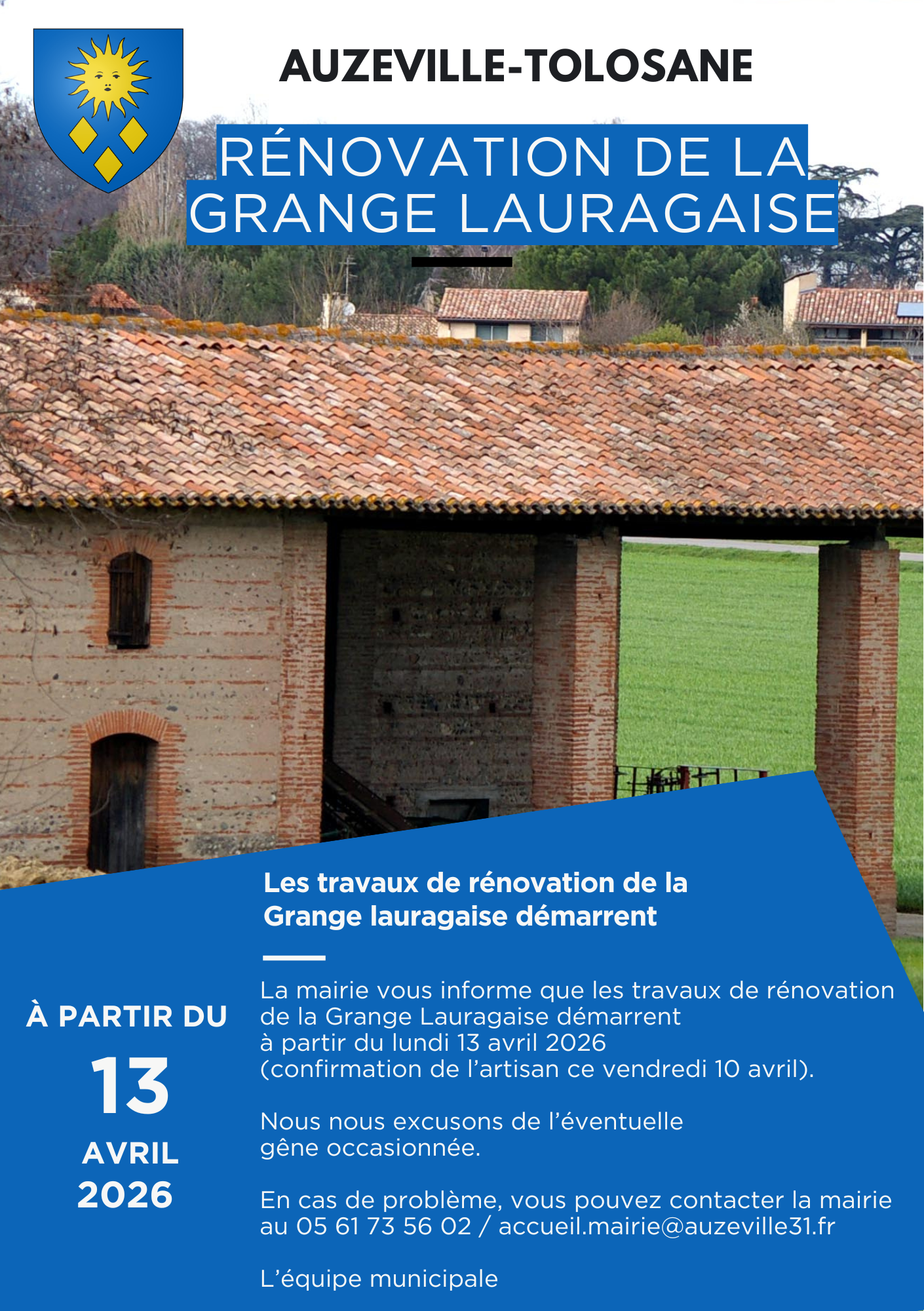 Conférence sur l'IA à la mairie d'Auzeville les 13, 20 et 27 novembre. Inscription au CCAS - 05 61 73 53 10