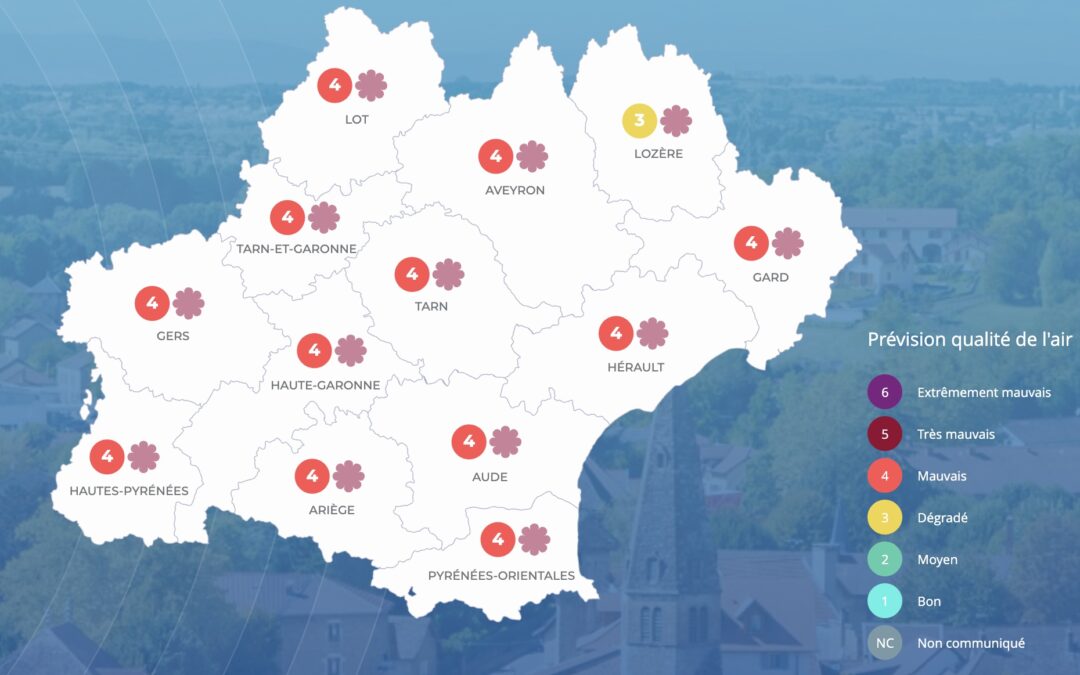Pollution à l&rsquo;ozone en cours mercredi 8 juillet